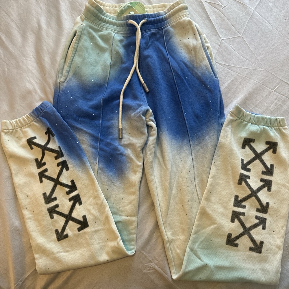 Off-White Gradient Blue and Cream Joggers